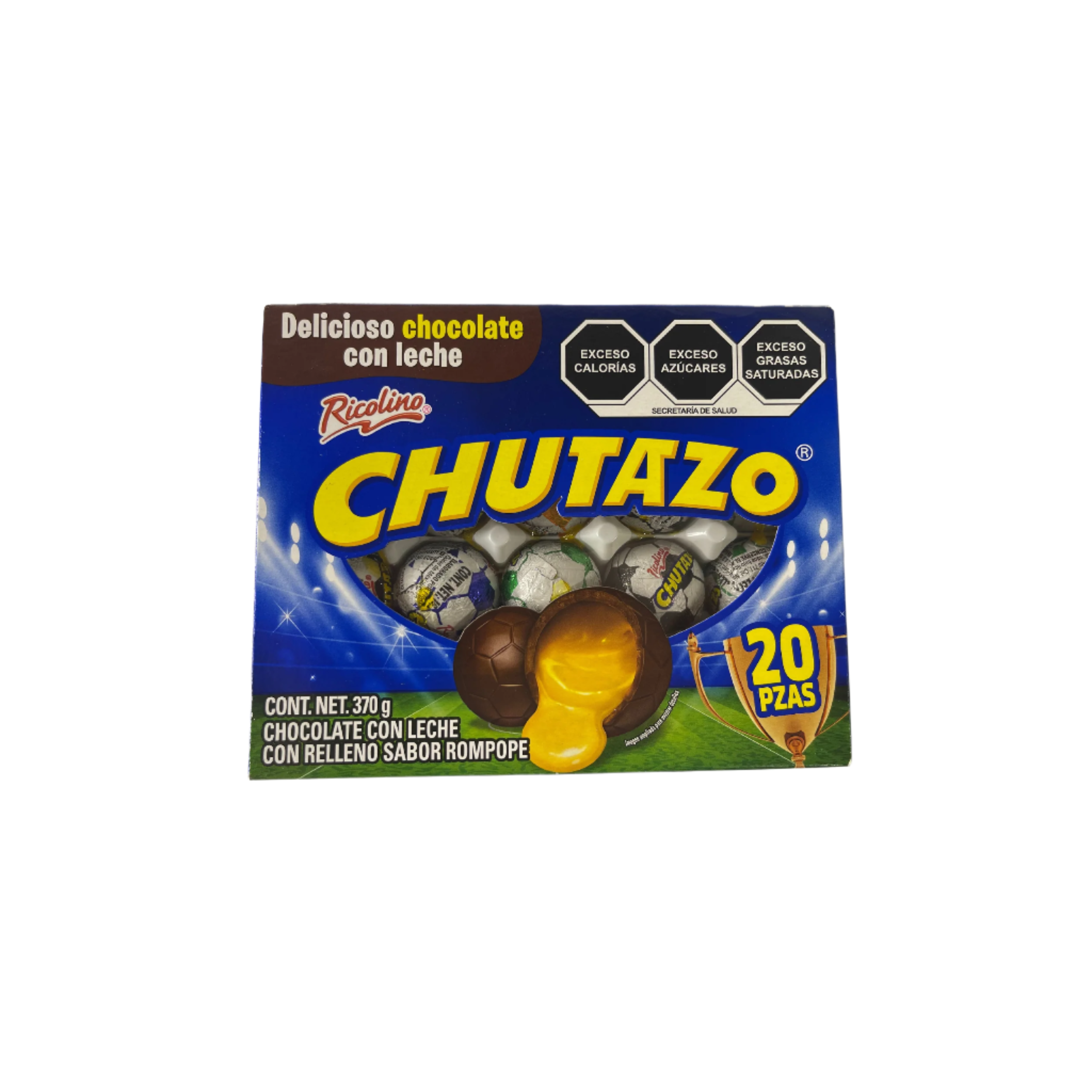 20 pieces chocolate soccer ball with eggnog filling